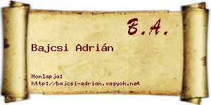 Bajcsi Adrián névjegykártya