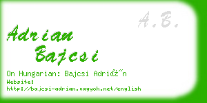 adrian bajcsi business card